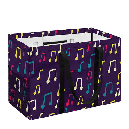 Cute Music Notes Pattern Print Utility Tote Bag