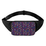 Cute Music Notes Pattern Print Waist Bag