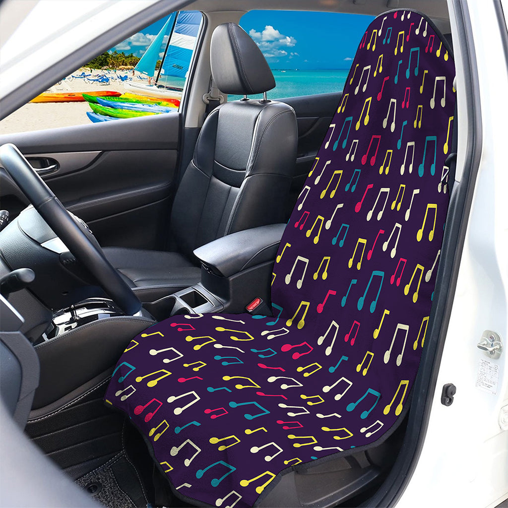 Cute Music Notes Pattern Print Waterproof Car Seat Cover