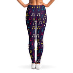 Cute Music Notes Pattern Print Women's Leggings