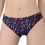 Cute Music Notes Pattern Print Women's Panties