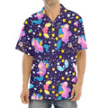 Cute Night Star Unicorn Pattern Print Aloha Shirt