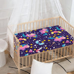 Cute Night Star Unicorn Pattern Print Baby Crib Sheet