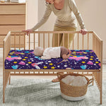 Cute Night Star Unicorn Pattern Print Baby Crib Sheet