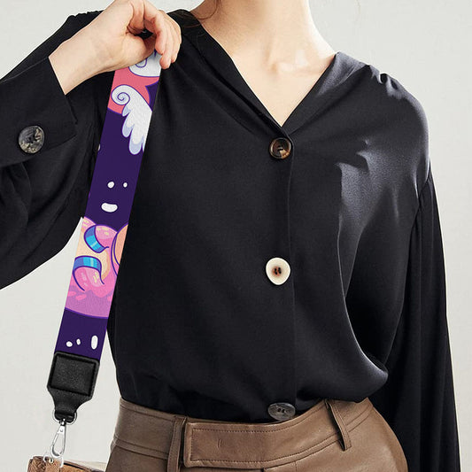 Cute Night Star Unicorn Pattern Print Bag Strap