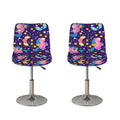 Cute Night Star Unicorn Pattern Print Bar Stool Covers