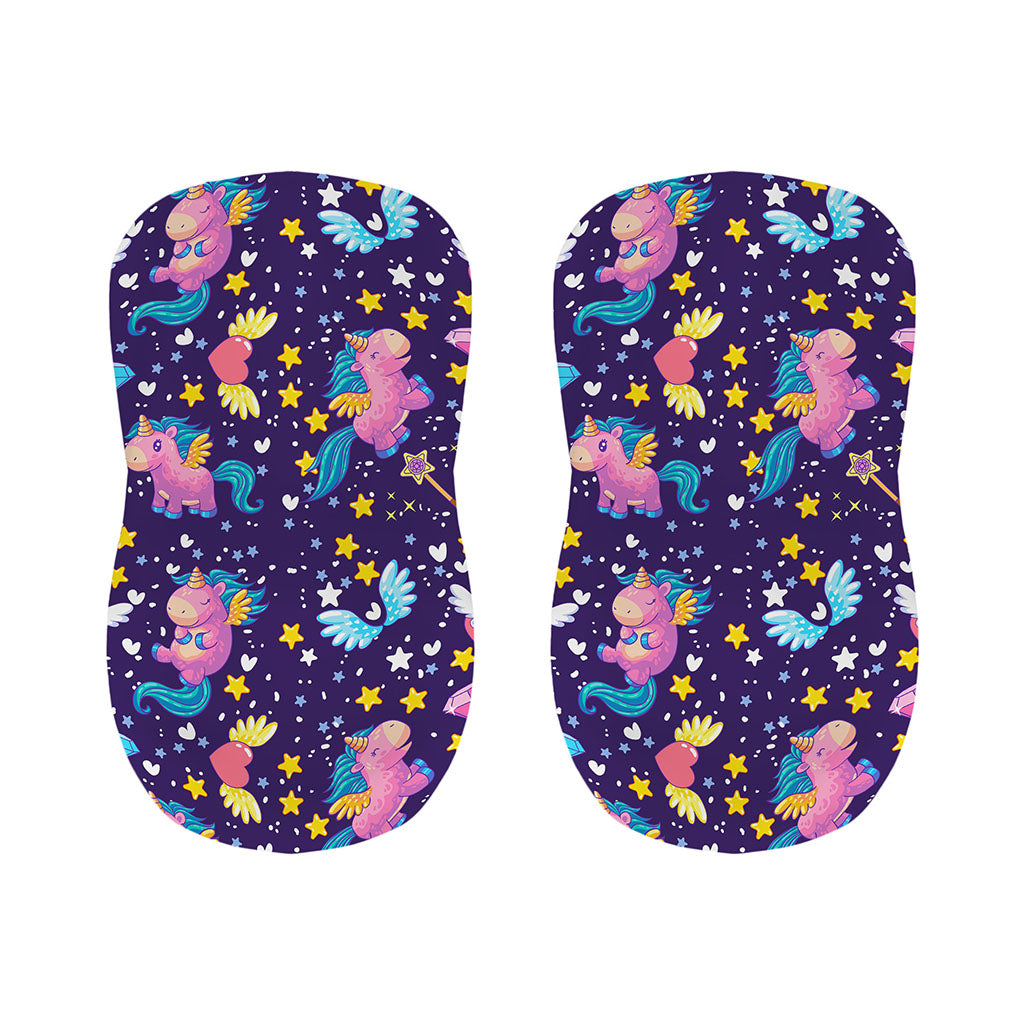 Cute Night Star Unicorn Pattern Print Bar Stool Covers
