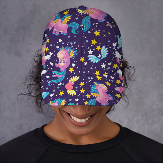 Cute Night Star Unicorn Pattern Print Baseball Cap