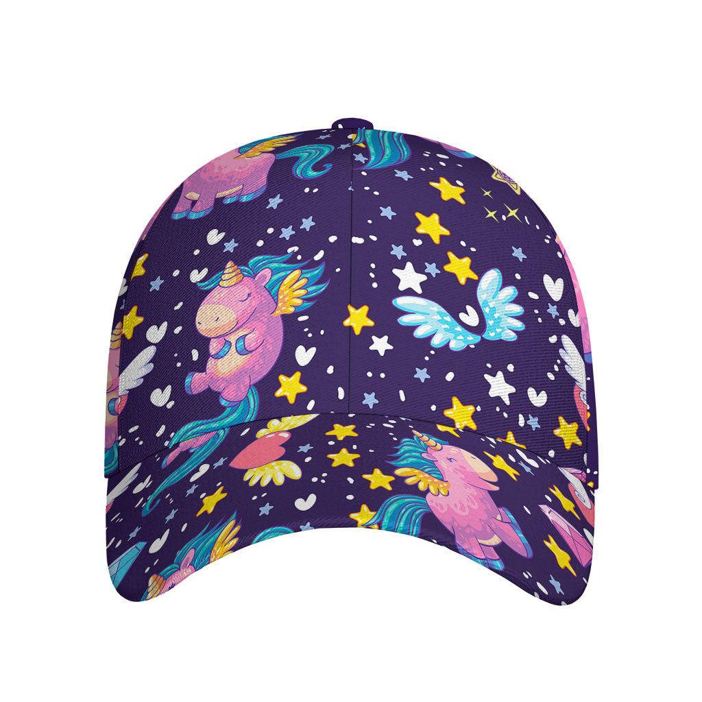 Cute Night Star Unicorn Pattern Print Baseball Cap