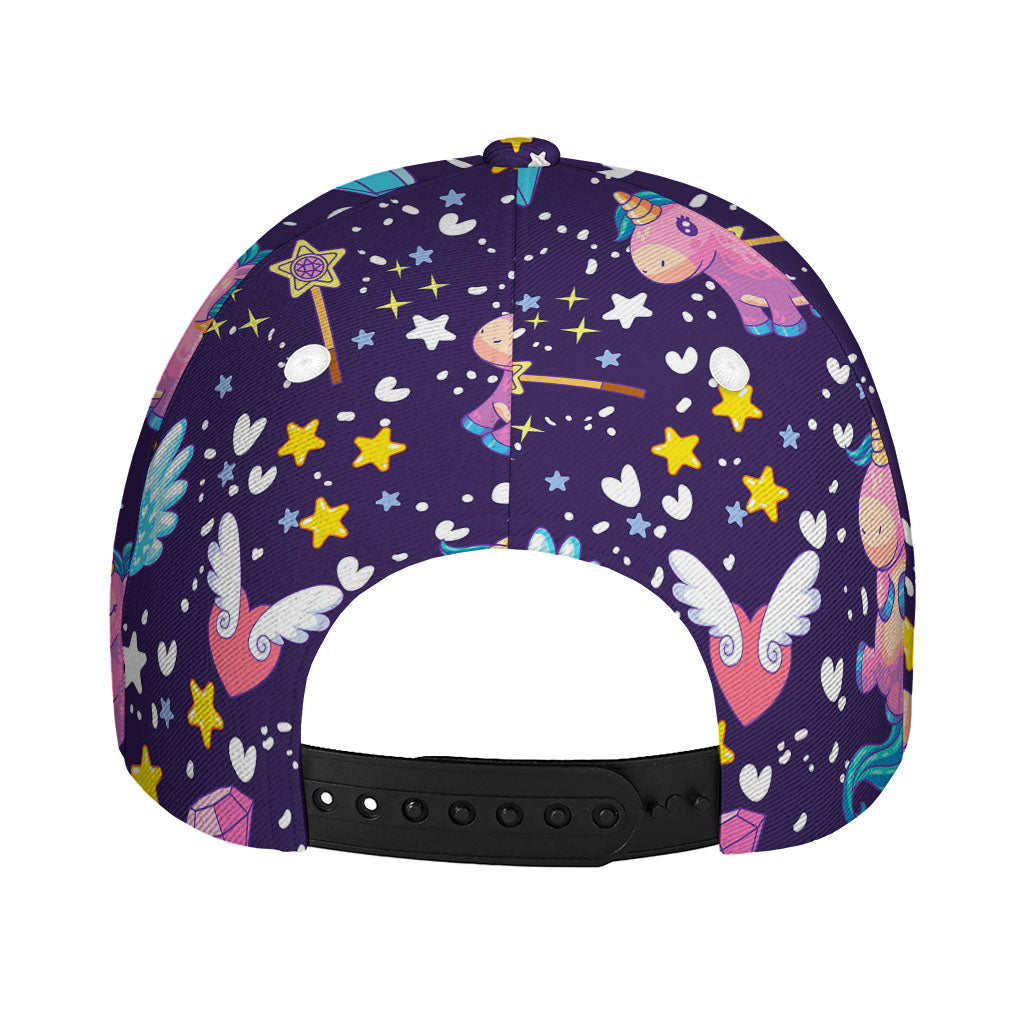Cute Night Star Unicorn Pattern Print Baseball Cap