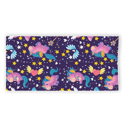 Cute Night Star Unicorn Pattern Print Beach Towel