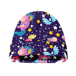 Cute Night Star Unicorn Pattern Print Beanie
