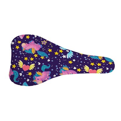 Cute Night Star Unicorn Pattern Print Bicycle Seat Cover
