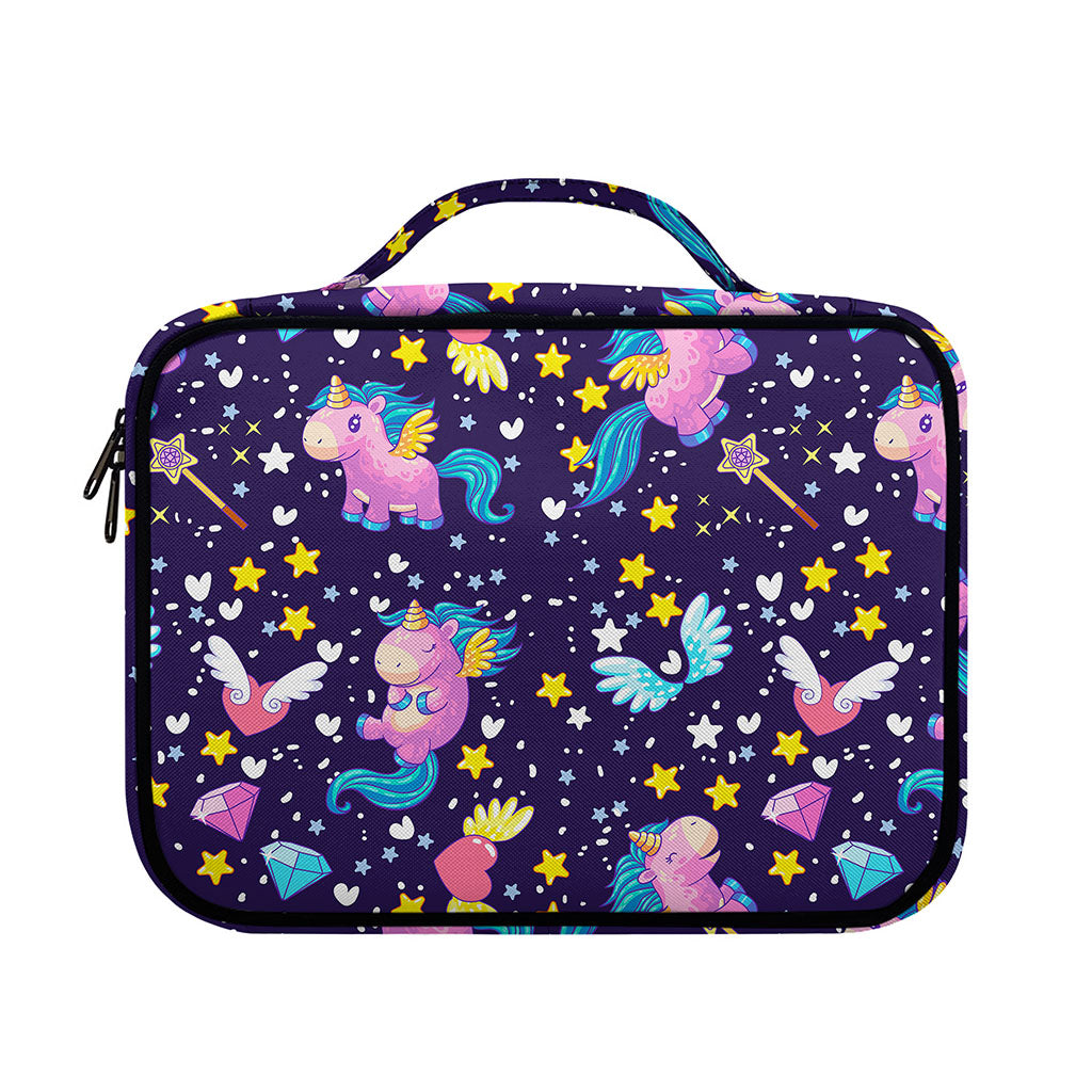 Cute Night Star Unicorn Pattern Print Briefcase Bible Bag