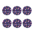 Cute Night Star Unicorn Pattern Print Coaster Set