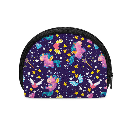 Cute Night Star Unicorn Pattern Print Coin Purse
