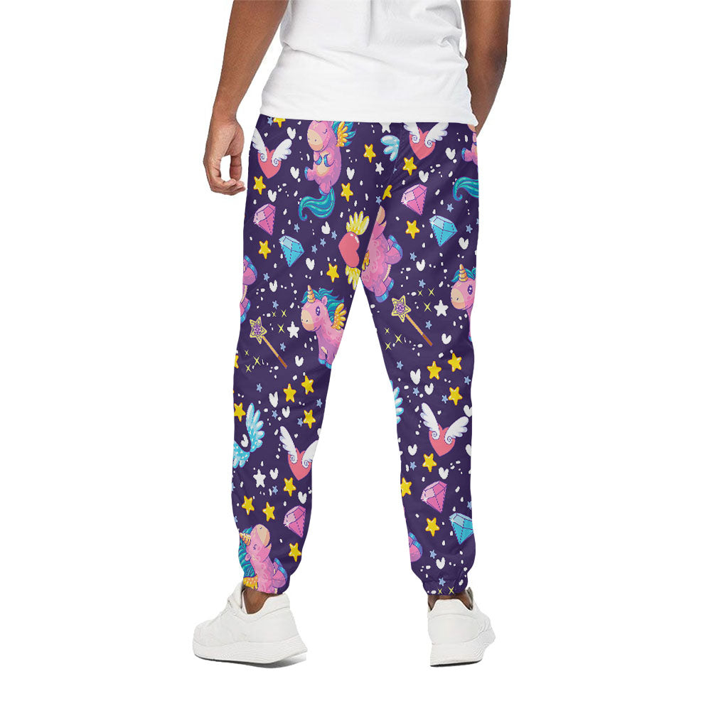 Cute Night Star Unicorn Pattern Print Cotton Pants