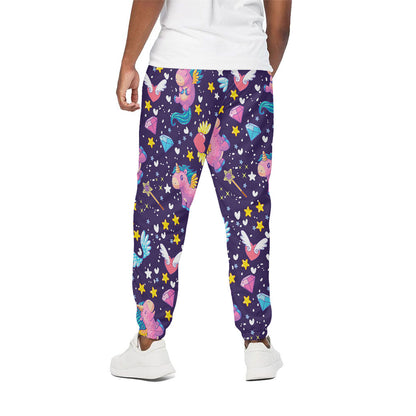 Cute Night Star Unicorn Pattern Print Cotton Pants