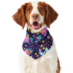 Cute Night Star Unicorn Pattern Print Dog Bandana