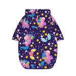 Cute Night Star Unicorn Pattern Print Dog Zip Up Hoodie
