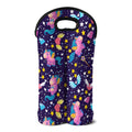 Cute Night Star Unicorn Pattern Print Double Neoprene Wine Tote