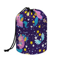 Cute Night Star Unicorn Pattern Print Drawstring Makeup Bag