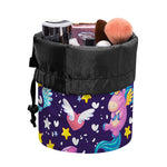 Cute Night Star Unicorn Pattern Print Drawstring Makeup Bag