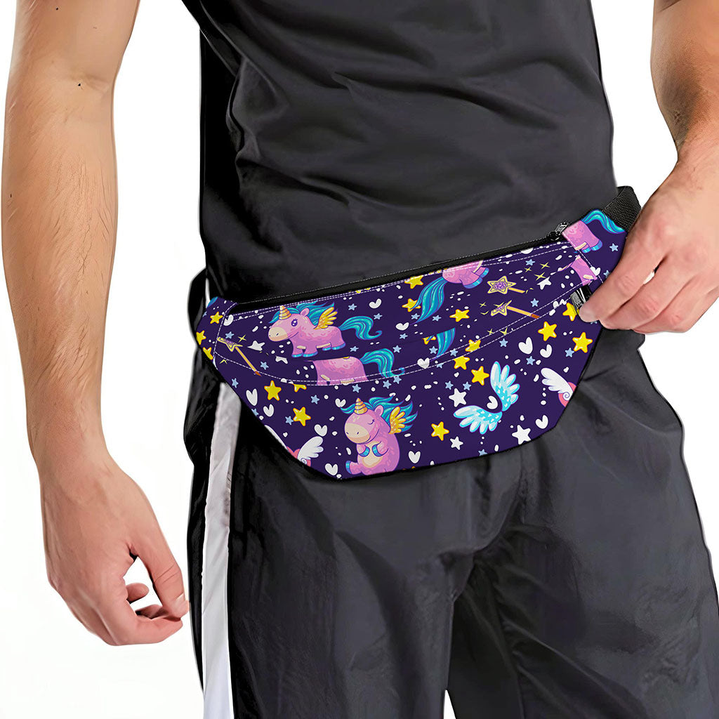 Cute Night Star Unicorn Pattern Print Fanny Pack