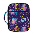 Cute Night Star Unicorn Pattern Print Front Pocket Bible Bag