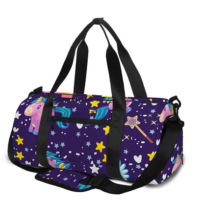 Cute Night Star Unicorn Pattern Print Gym Bag