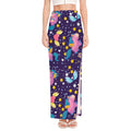 Cute Night Star Unicorn Pattern Print High Slit Maxi Skirt