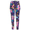 Cute Night Star Unicorn Pattern Print High-Waisted Pocket Leggings