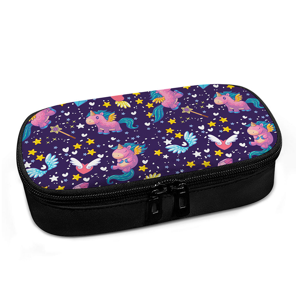 Cute Night Star Unicorn Pattern Print Insulin Cooler Travel Case