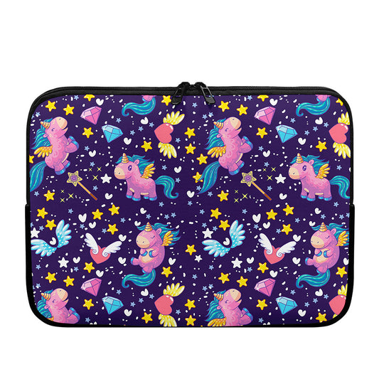 Cute Night Star Unicorn Pattern Print Laptop Sleeve