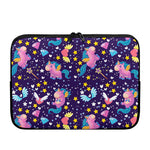 Cute Night Star Unicorn Pattern Print Laptop Sleeve
