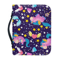 Cute Night Star Unicorn Pattern Print Leather Bible Cover