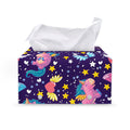 Cute Night Star Unicorn Pattern Print Leather Tissue Box Cover