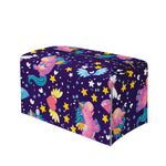 Cute Night Star Unicorn Pattern Print Leather Tissue Box Cover