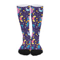 Cute Night Star Unicorn Pattern Print Long Socks