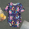 Cute Night Star Unicorn Pattern Print Men's Bodysuit