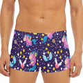 Cute Night Star Unicorn Pattern Print Men's Short Boxer Briefs