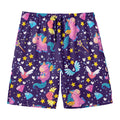 Cute Night Star Unicorn Pattern Print Men's Swim Trunks