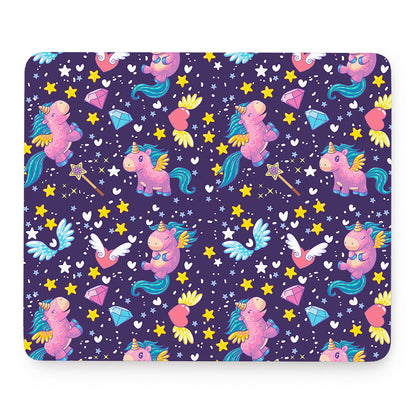 Cute Night Star Unicorn Pattern Print Mouse Pad
