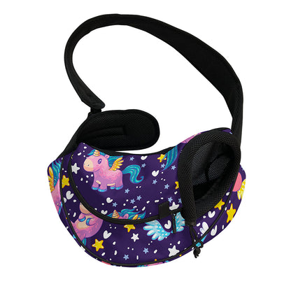 Cute Night Star Unicorn Pattern Print Pet Sling Carrier