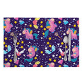 Cute Night Star Unicorn Pattern Print Placemat