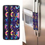 Cute Night Star Unicorn Pattern Print Refrigerator Handle Covers