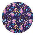 Cute Night Star Unicorn Pattern Print Round Blanket