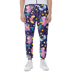 Cute Night Star Unicorn Pattern Print Scuba Joggers