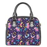 Cute Night Star Unicorn Pattern Print Shoulder Handbag