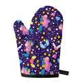 Cute Night Star Unicorn Pattern Print Single Oven Mitt